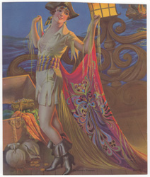 Original vintage calendar / poster art print from the 1920s-1940s